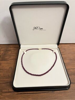 Authentic Ruby Red Necklace with 18k clasp.